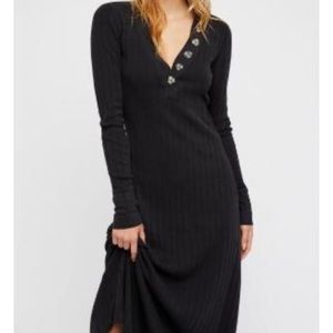 Free People Black Sunflower Maxi Dress